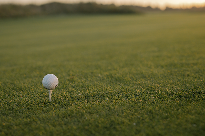 golf ball on tee